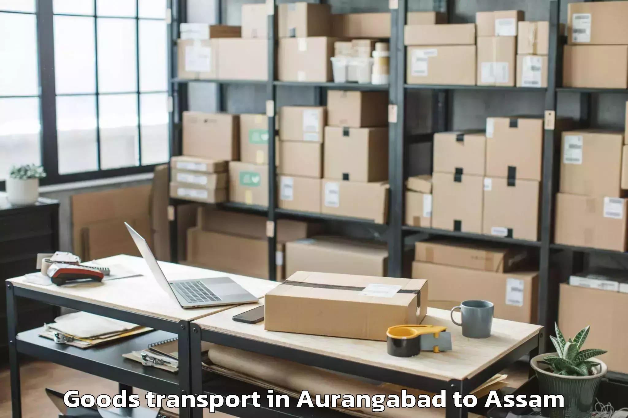 Trusted Aurangabad to Sarthebari Goods Transport